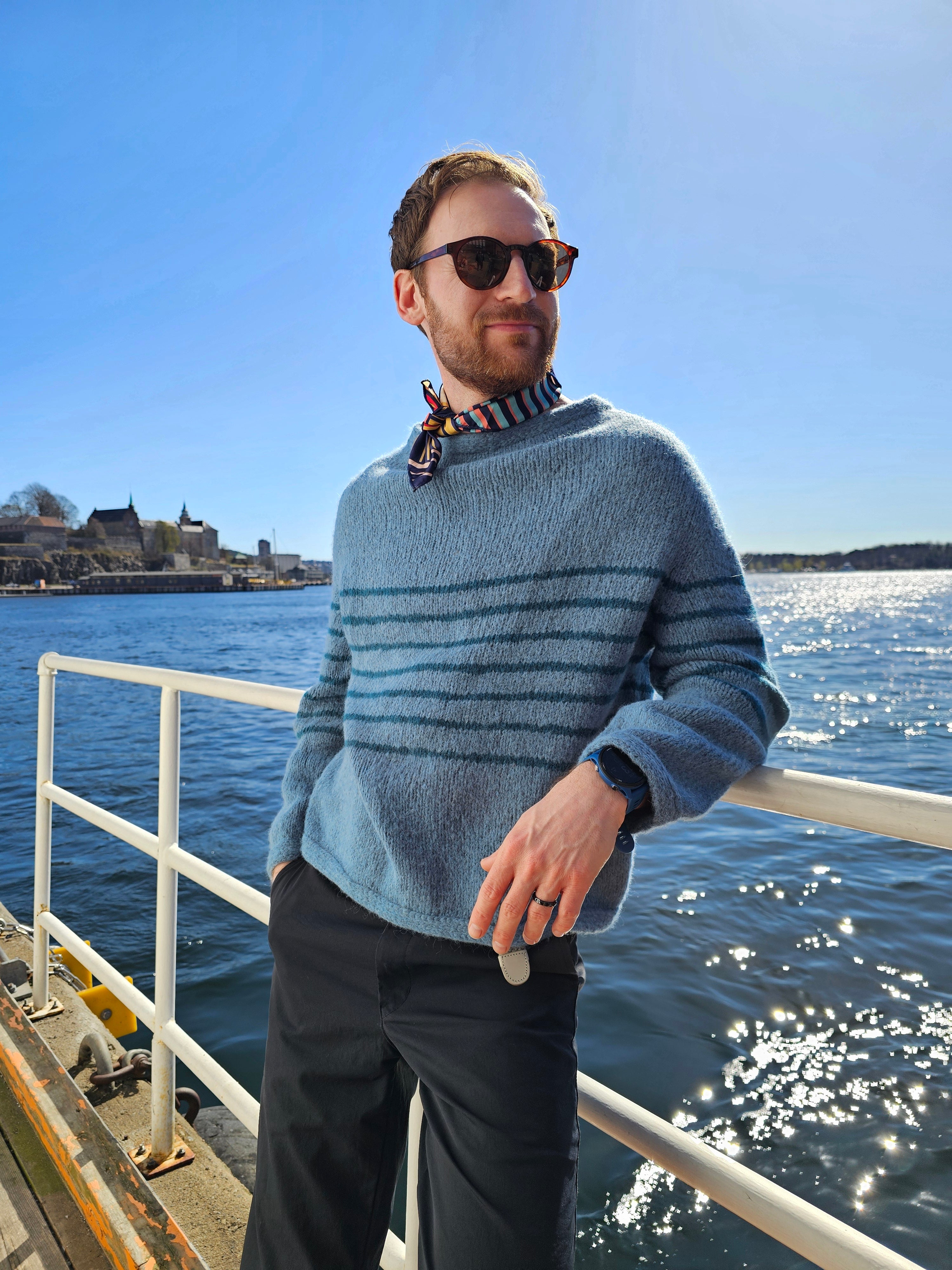 Retro French Sailor Top | Loose Knit Pullover | Mister Na Knits