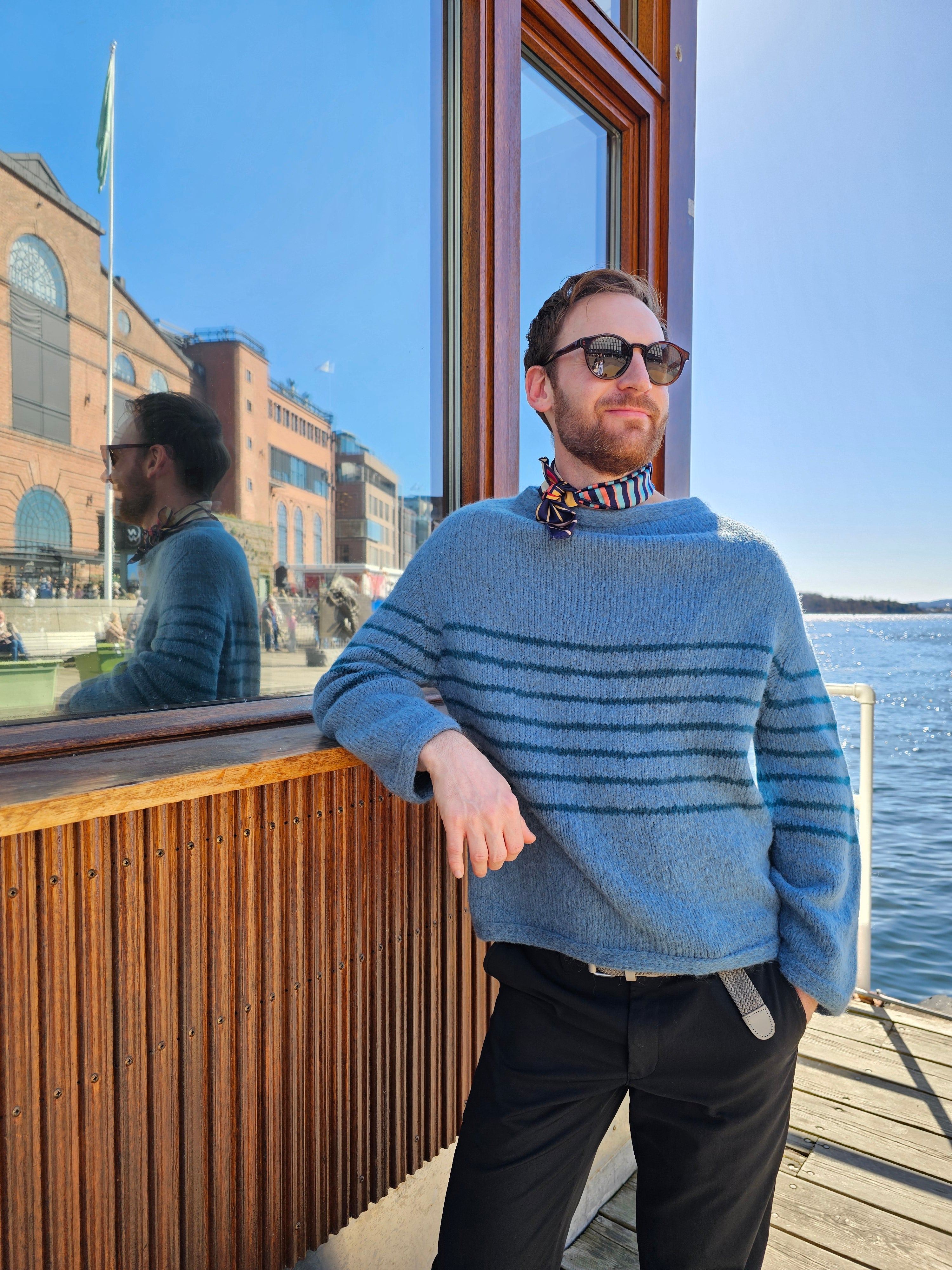 Retro French Sailor Top | Loose Knit Pullover | Mister Na Knits